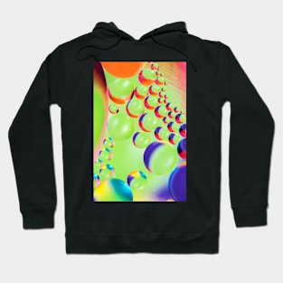 Colorful close up of oil drops in water Hoodie